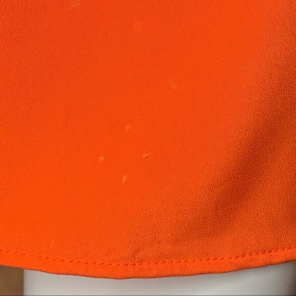 H&M Dress Sleeveless V-Neck Zipper in Front Orange Size 8 - Picture 12 of 14